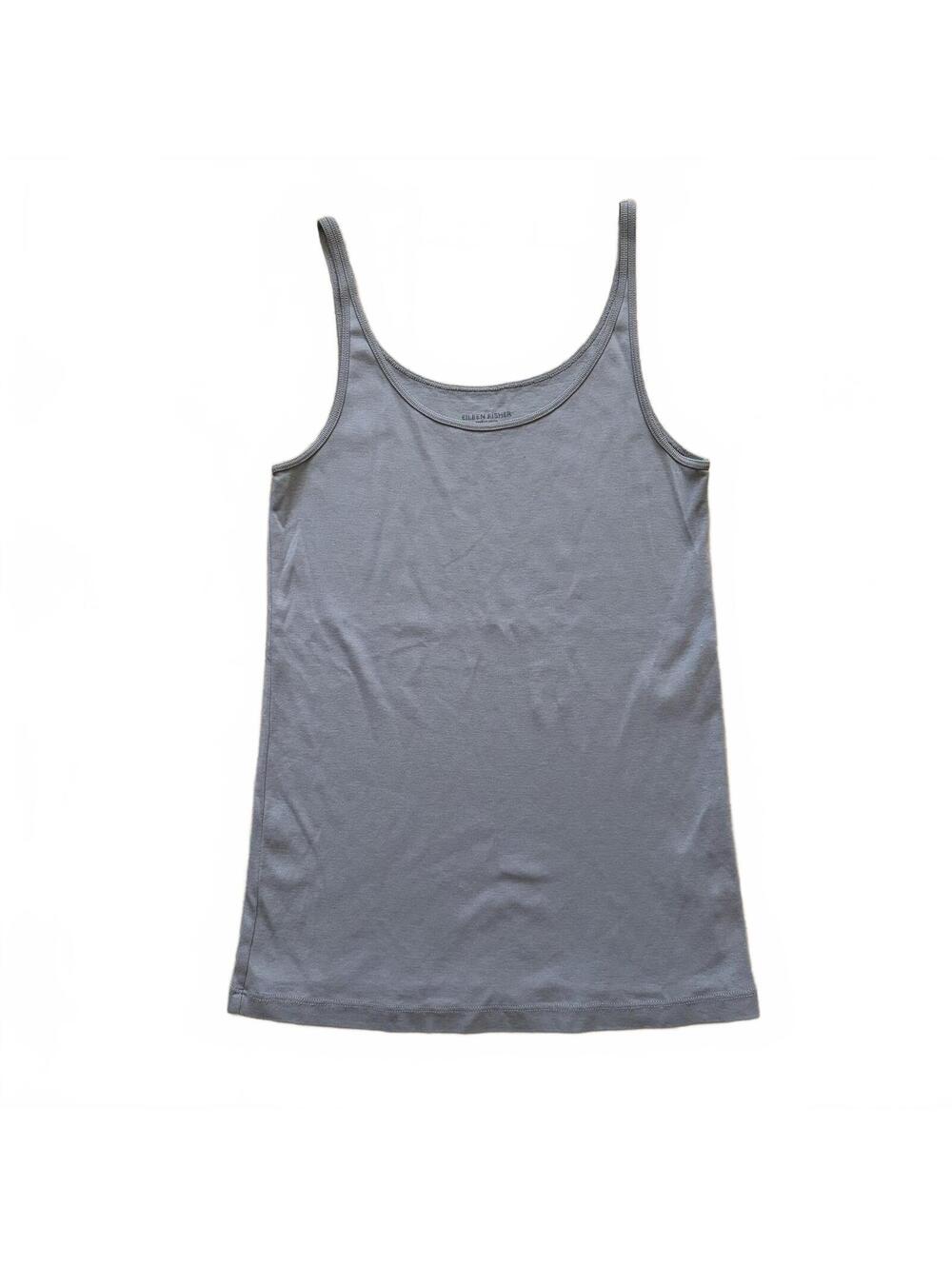 Eileen Fisher 100% Organic Cotton Cami Tank Top Camisole Scoop Neck Women Medium